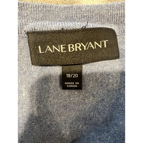 Lane Bryant blue sweater shrug ruffle sleeves size 18/20 - Picture 6 of 9